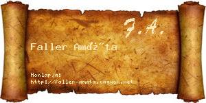 Faller Amáta névjegykártya
